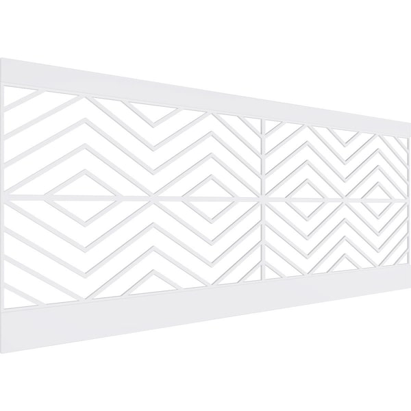 Ekena Millwork 40"H x 94 1/2"W Genoa PVC Wainscot Paneling Kit WPK40X94GNA - main